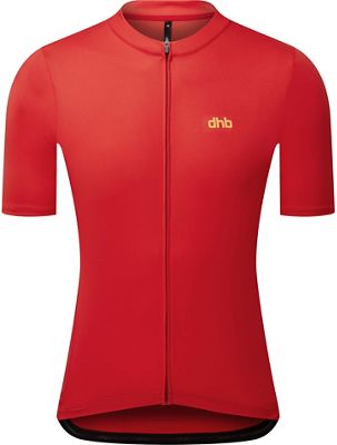 dhb Classic Short Sleeve Jersey - Plain - Fiery Red - S}, Fiery Red