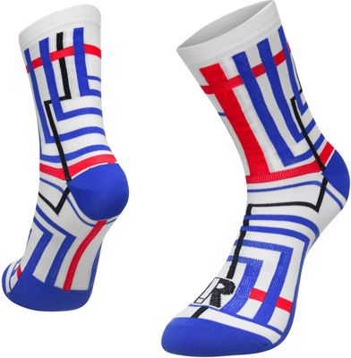 Calzini Ratio Circuit (16cm)  - bianco - blu - L/XL, bianco - blu