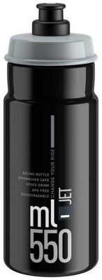 Elite Jet Biodegradable Water Bottle 550ml SS20 - Black-Grey Logo - 550ml}, Black-Grey Logo