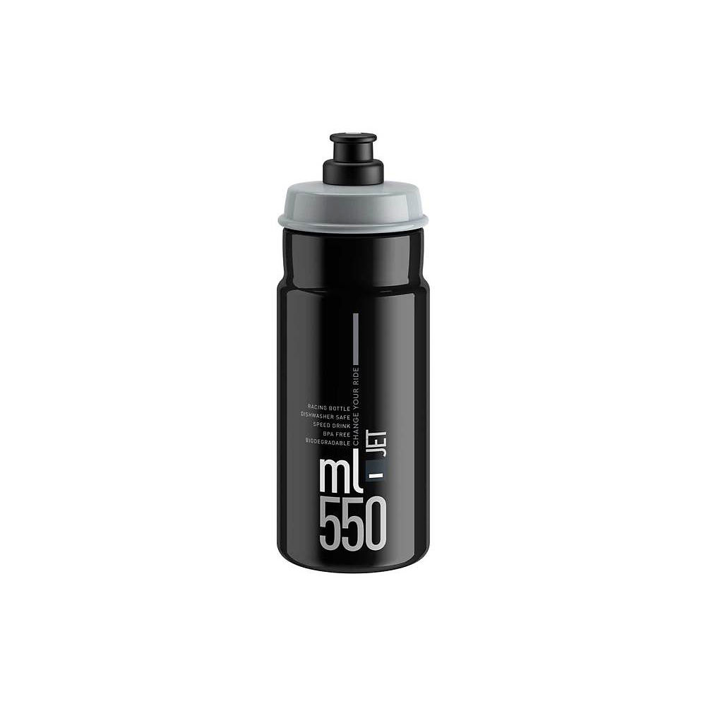 Elite Jet Biodegradable Water Bottle 550ml SS20 - Black-Grey Logo - 550ml}, Black-Grey Logo
