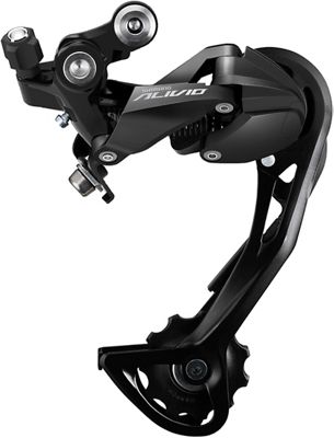 Shimano Alivio M3100 9 Speed MTB Rear Derailleur - Black - Long Cage}, Black