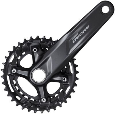 Shimano M5100 Deore 11 Speed Double Chainset - Black - 36.26t}, Black