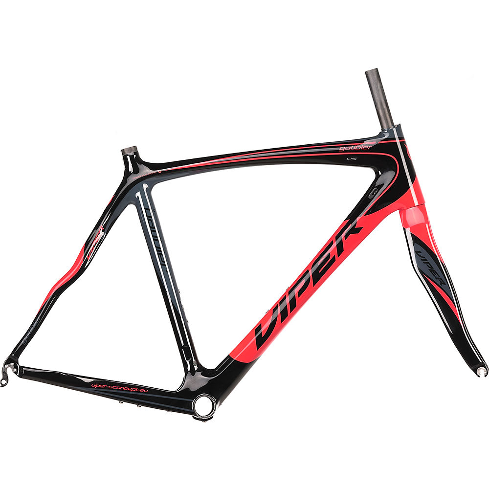 Viper Galibier Road Frameset - Gris - Rouge - 53.5cm (21), Gris - Rouge