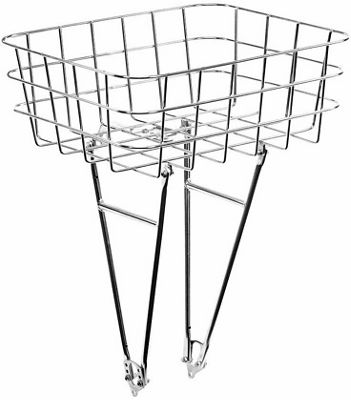 Image of Pelago Front Rasket Bike Rack Basket - Argent poli, Argent poli