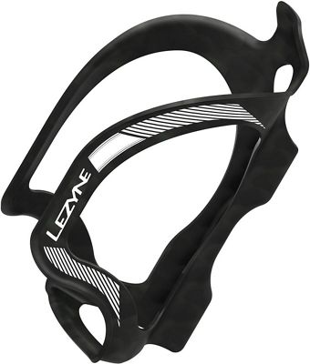 Lezyne Road Drive Enhanced Carbon Bottle Cage - Noir - blanc, Noir - blanc