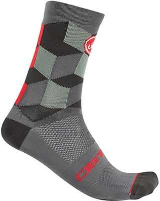 Castelli Unlimited 15 Socks  - Forest Grey - S/M, Forest Grey