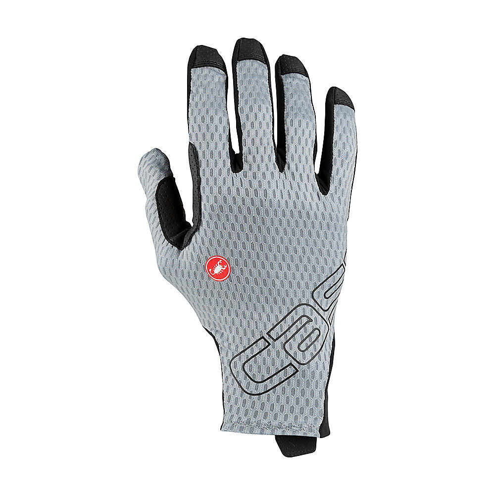 Castelli Unlimited Long Finger Gloves - Vortex Grey - XS, Vortex Grey
