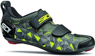 Sidi T-5 Air Triathlon Shoes 2020 - Grey-Yellow-Black - EU 48}, Grey-Yellow-Black