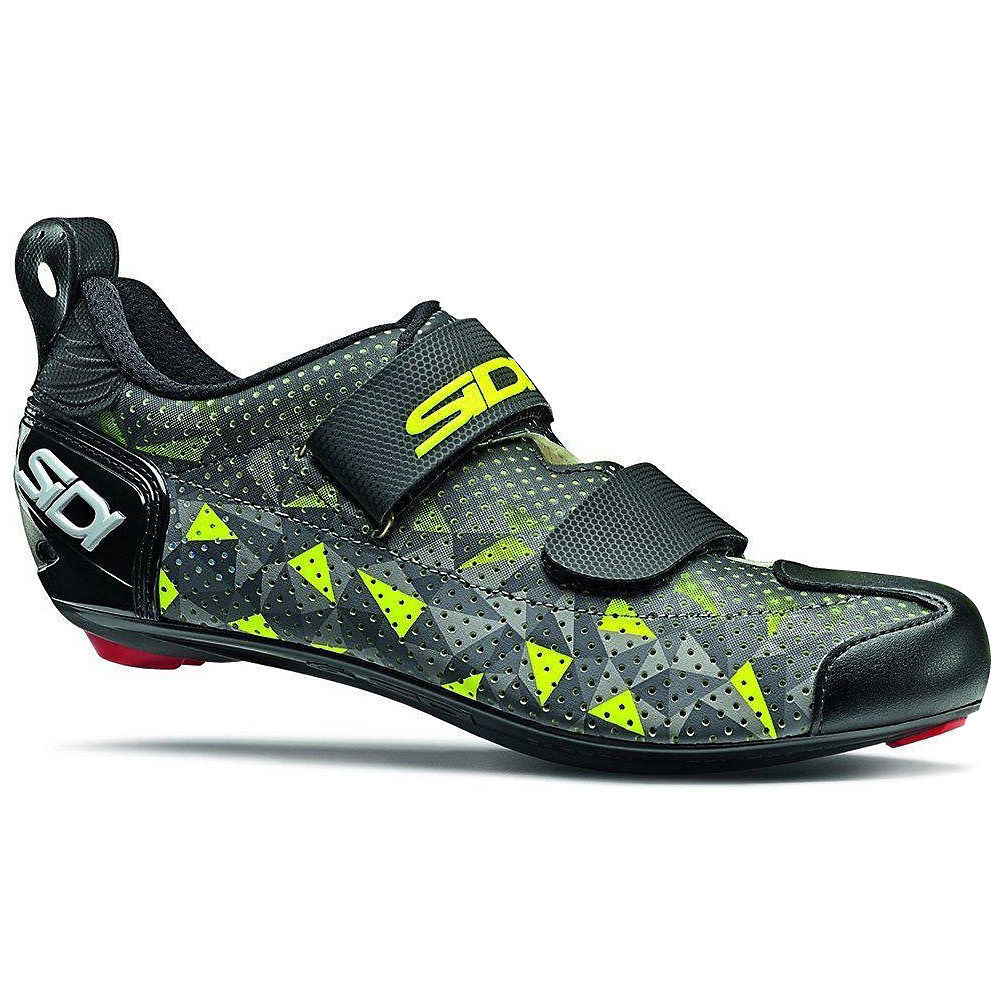 Sidi T-5 Air Triathlon Shoes 2020 - Grey-Yellow-Black - EU 48}, Grey-Yellow-Black