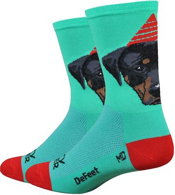 Defeet Aireator 6 Party Pupper Socks 2020 - Celeste Red, Celeste Red
