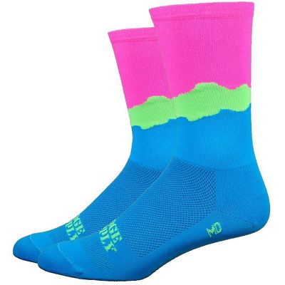 Defeet Aireator 6 Ridge Supply Big Sky 2020 - Blue-Hi-Vis Pink, Blue-Hi-Vis Pink