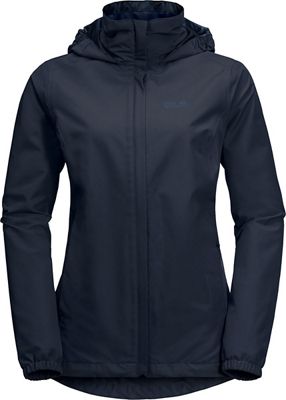 Jack Wolfskin Women's Stormy Point Jacket AW19 - Midnight Blue - L}, Midnight Blue