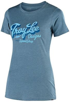 Troy Lee Designs Womens Vintage Speed Shop Tee  - Indigo, Indigo