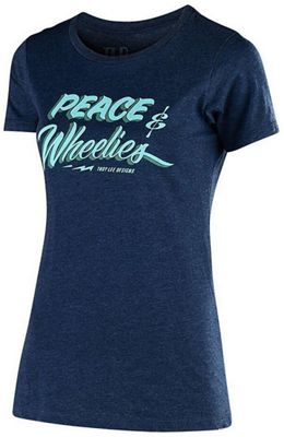 Troy Lee Designs Womens Peace & Wheelies Tee  - Marine, Marine