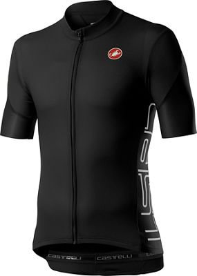 Castelli Entrata V Short Sleeve Jersey - Light Black - M, Light Black