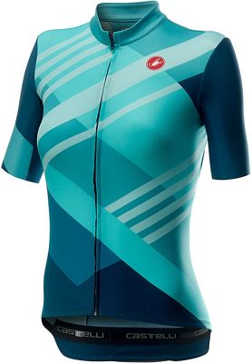 Castelli Women's Talento Short Sleeve Jersey  - Multicolor Light Turquoise - XL, Multicolor Light Turquoise