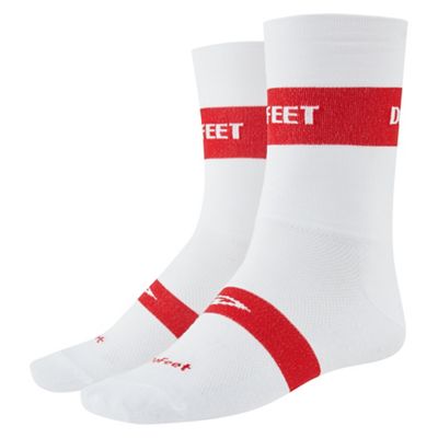 Defeet Aireator Team Classic Socks SS20 - White-Red - L/XL/XXL}, White-Red