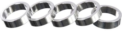 Brand-X Alloy Headset Spacers (5x10mm) - Silver, Silver