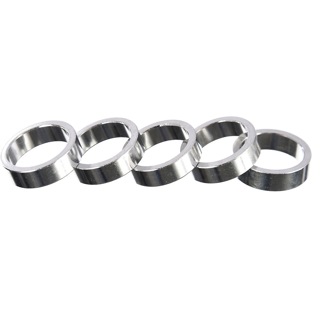 Brand-X Alloy Headset Spacers (5x10mm) - Silver, Silver