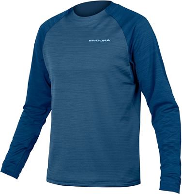 Endura Singletrack Fleece MTB Jersey - Ensign Blue - M}, Ensign Blue