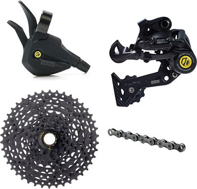 Box Four 8 Speed MTB Drivetrain Groupset - Black - Single Shift, Black