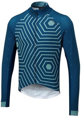 Altura Icon Long Sleeve Jersey - Hex-Repeat  - Teal-Blue, Teal-Blue
