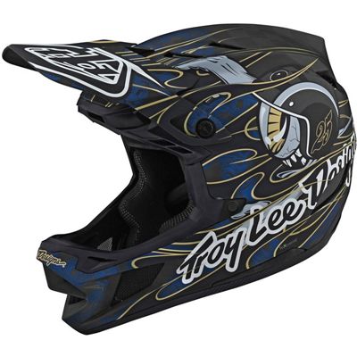 Troy Lee Designs D4 Eyeball Carbon Helmet 2020 - blu, blu