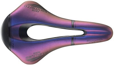 Selle San Marco Shortfit Racing Iridescent Saddle - Iridescent Purple - Wide (L3), Iridescent Purple