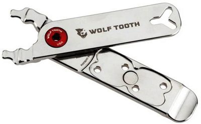 Wolf Tooth Master Link Combo Nickel Plated Pliers - rosso, rosso
