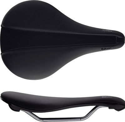 Fabric Line-S Elite Flat Bike Saddle - Black - Black - 155mm}, Black - Black