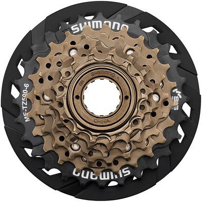 Shimano Tourney TZ500 7 Speed Freewheel - Black-Gold - 14-28t}, Black-Gold