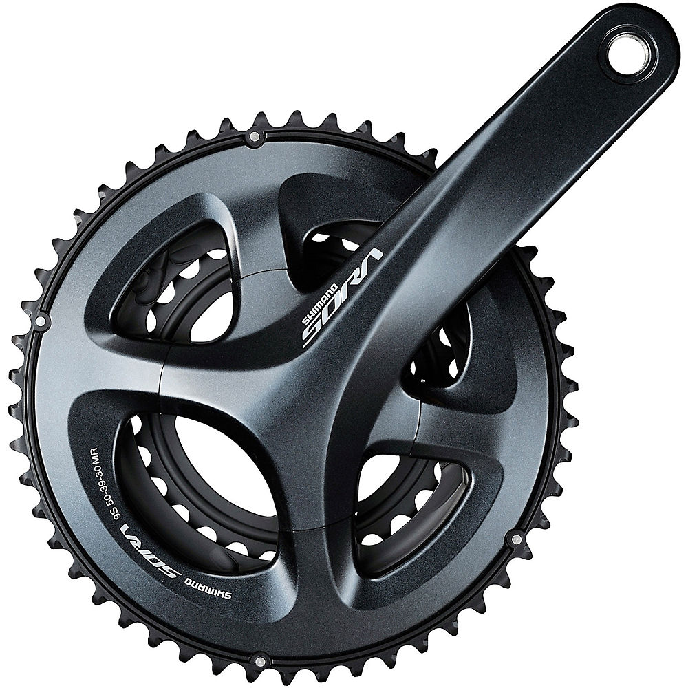 Shimano Sora R3030 9 Speed Triple Chainset - Noir - 52.39.30t, Noir