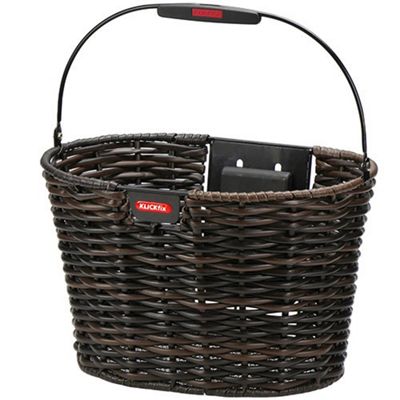 Rixen Kaul Structura Oval Front Basket - Nero/Marrone, Nero/Marrone