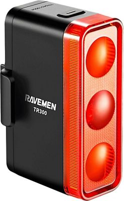 Ravemen TR300 USB Rechargeable Rear Bike Light - Black - 300 Lumens}, Black
