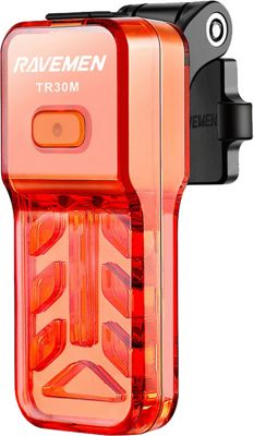 Ravemen TR30M USB Rechargeable Rear Bike Light - Black - 30 Lumens}, Black