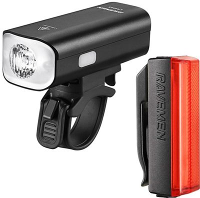 Ravemen LR500-TR20 USB Rechargeable Light Set - Black - 500/20 Lumens}, Black