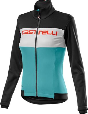 Castelli Women's Como Jacket  - Light Black-White-Celeste, Light Black-White-Celeste