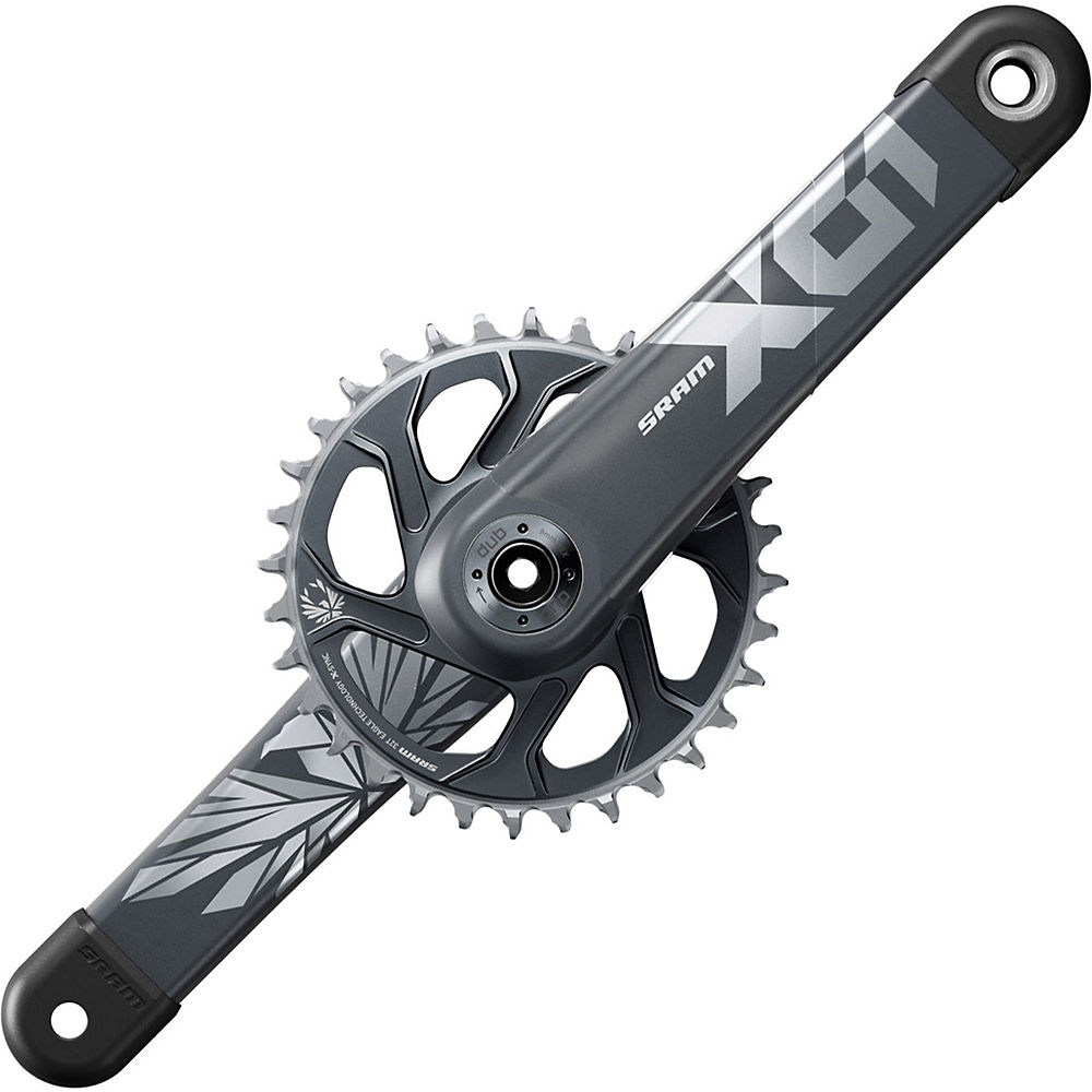 SRAM X01 Eagle 12 Sp Boost DUB Chainset - Lunar Polar - Direct Mount, Lunar Polar