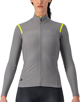 Castelli Women's Tutto Nano ROS Jersey - Nickel Grey-Yellow Fluo - XL}, Nickel Grey-Yellow Fluo