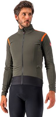Castelli Alpha ROS 2 Light Jacket - MILITARY GREEN-FIERY RED-BLACK - L}, MILITARY GREEN-FIERY RED-BLACK