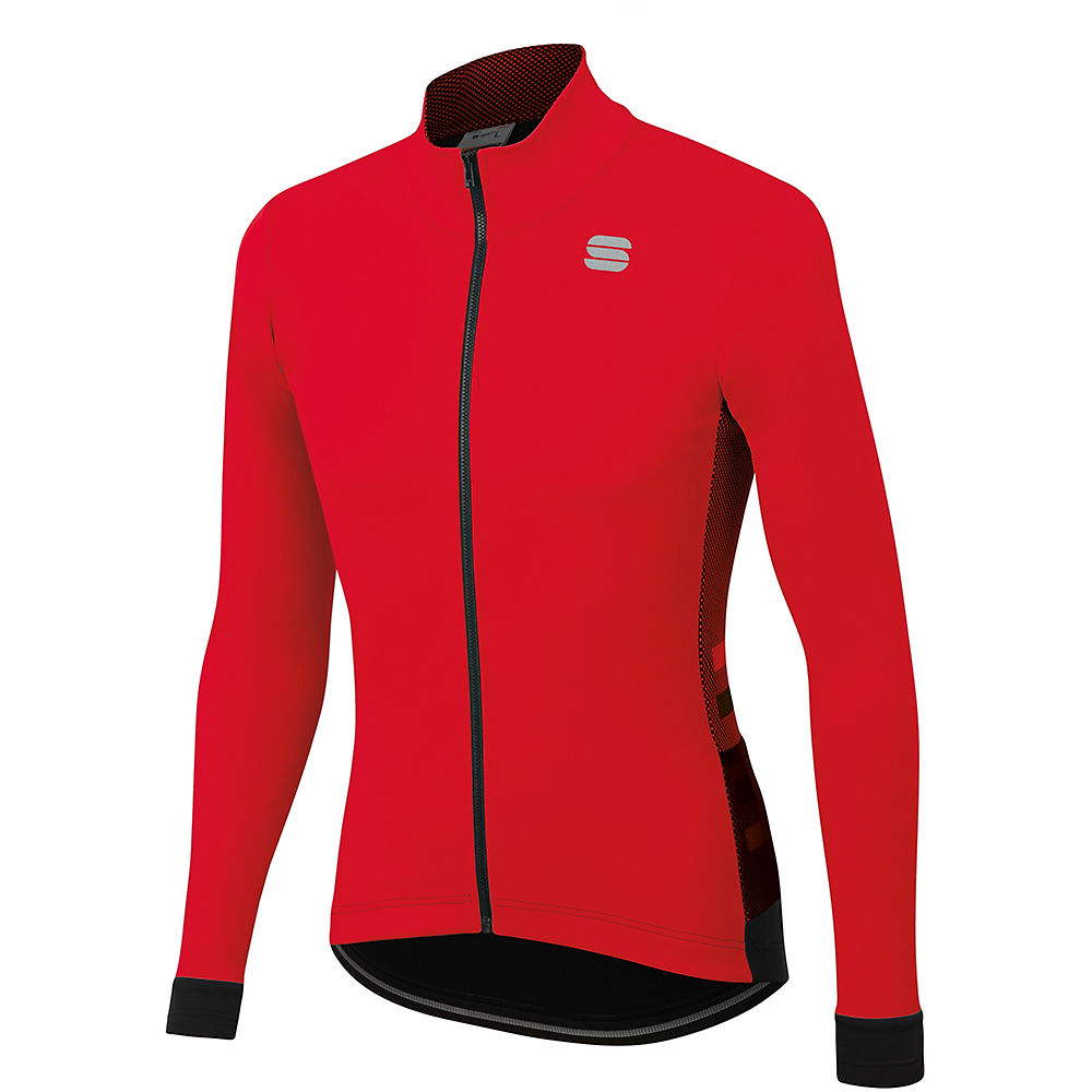 Image of Sportful Neo Softshell Cycling Jacket - Red / Black / Small