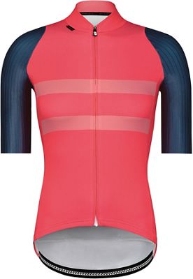 Etxeondo Women's Garaia Short Sleeve Jersey 2020 - Coral - Petroleum, Coral - Petroleum