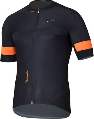 Etxeondo Mendi Jersey  - Black- Orange, Black- Orange