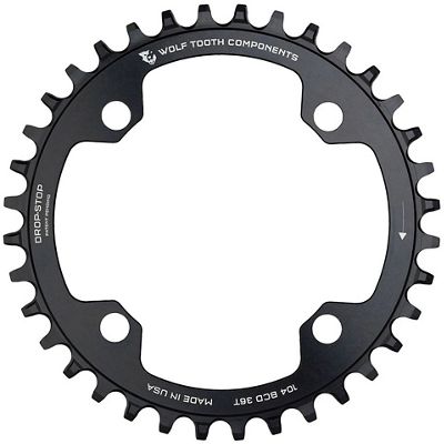 Wolf Tooth Shimano 12 Speed MTB Chain Ring 104 BCD - Black - 34t}, Black