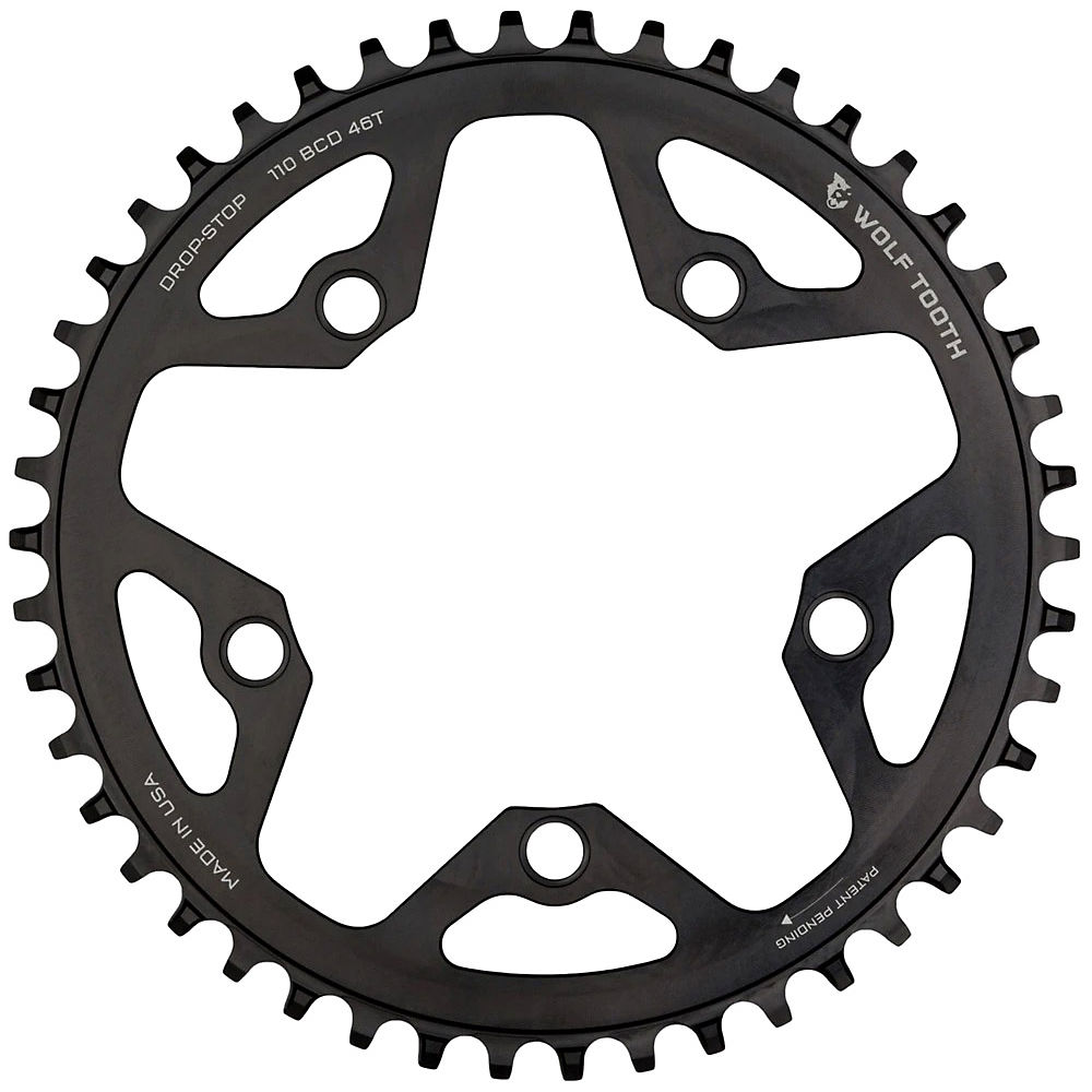 Wolf Tooth Cyclocross 110 BCD Chainring - Noir - 110mm, Noir