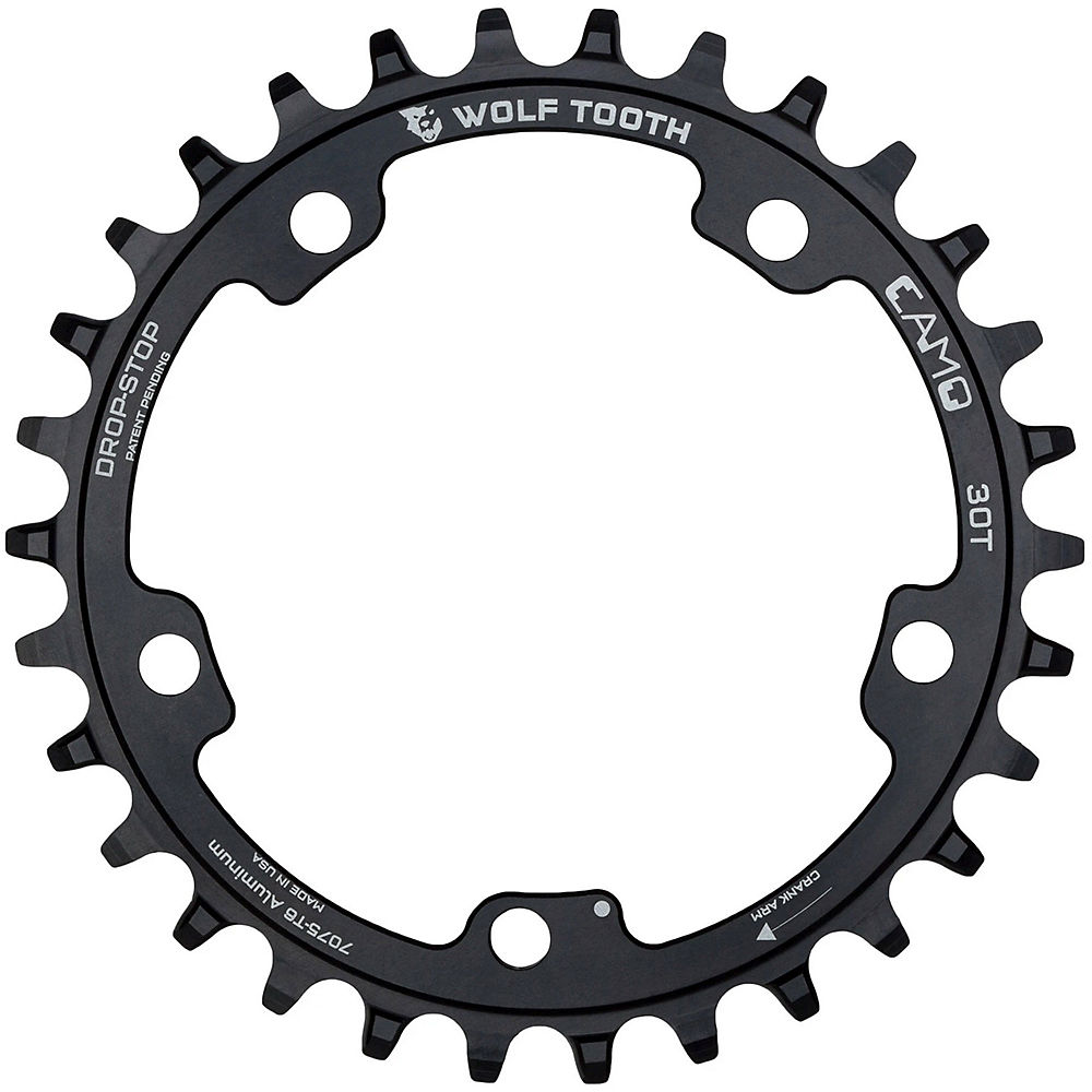 Wolf Tooth Camo Aluminium 12 Speed Chainring - Noir - 30t, Noir