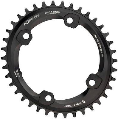 Wolf Tooth Shimano GRX Elliptical 110 BCD Chainring - Black - 46t}, Black