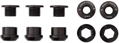 Wolf Tooth 1X Chainring Bolts and Nuts (Pack of 5) - Black, Black