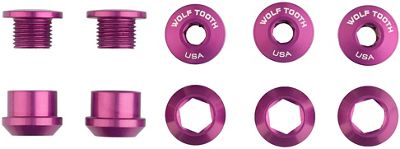 Wolf Tooth 1X Chainring Bolts and Nuts (Pack of 5) - Purple, Purple