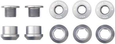 Wolf Tooth 1X Chainring Bolts and Nuts (Pack of 5) - Silver, Silver